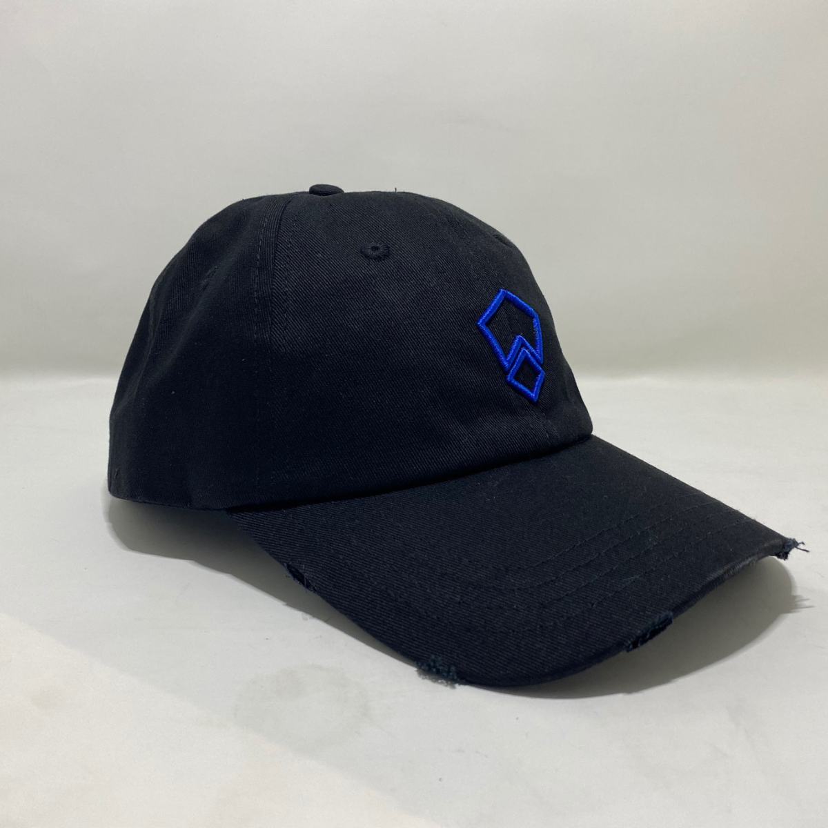 PM Hat Black with blue diamond logo