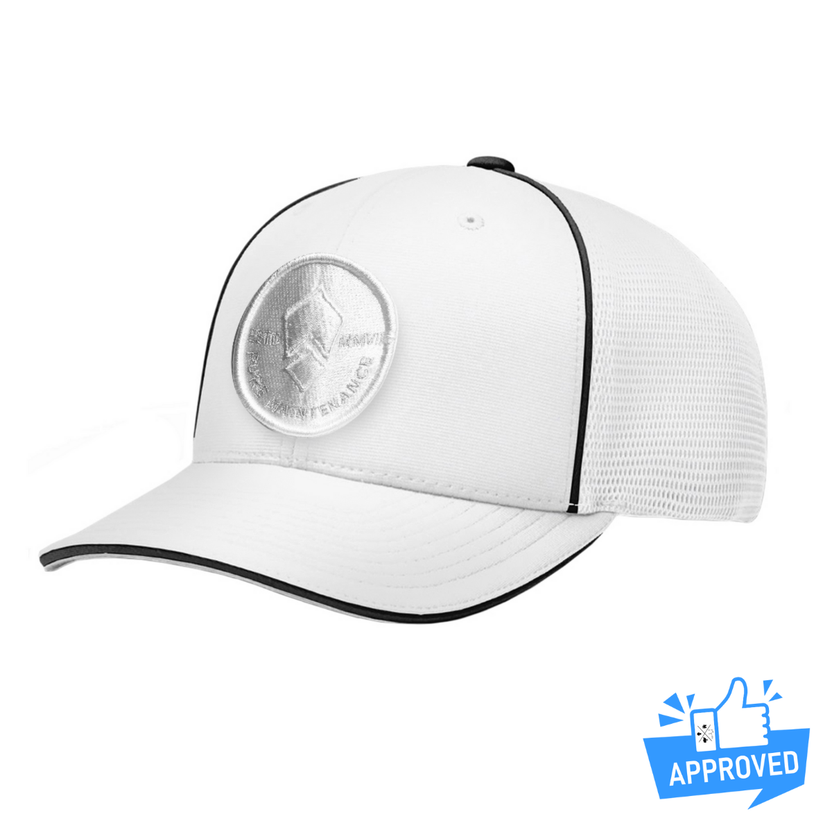White Hat with Black Trim