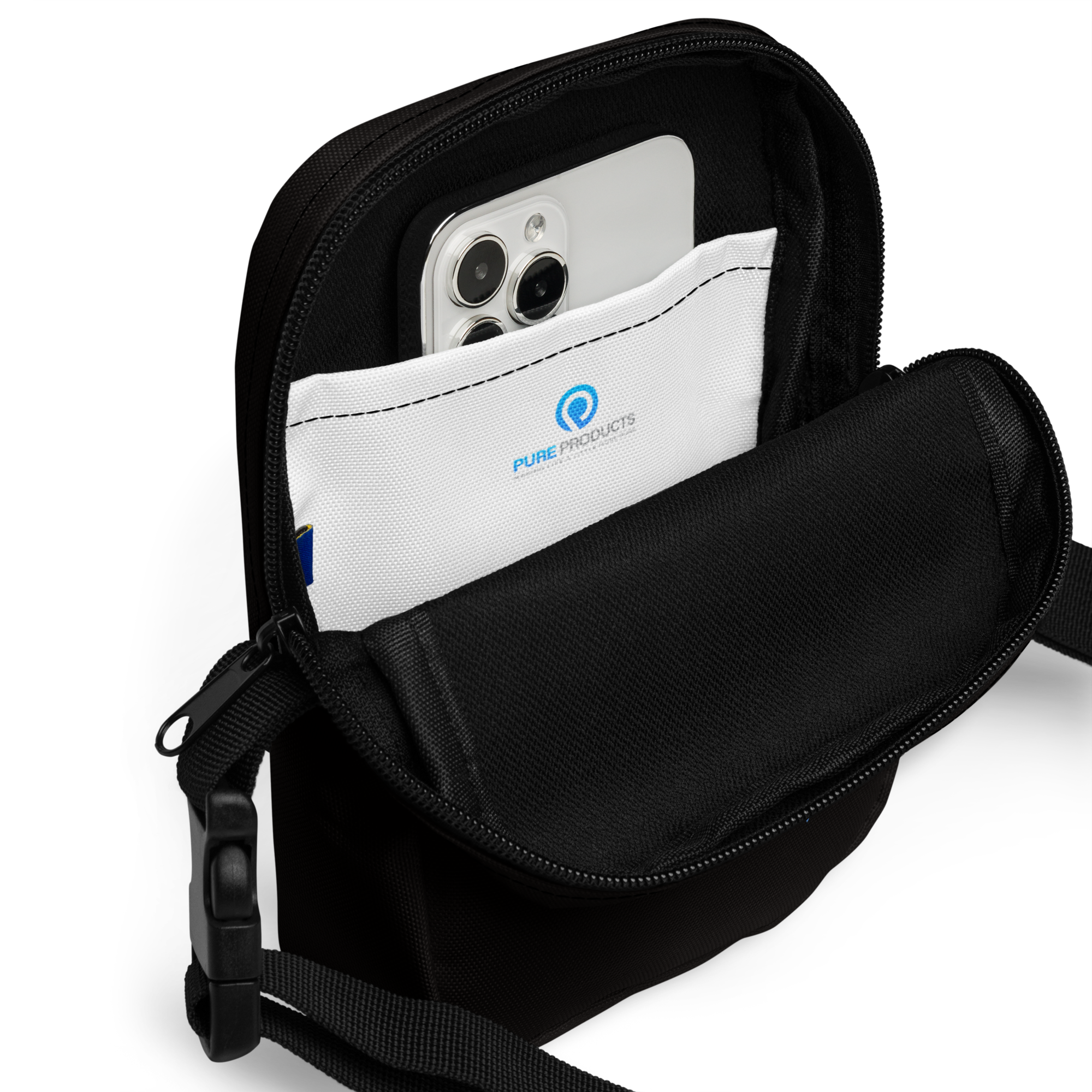 Utility crossbody bag with PM diamond