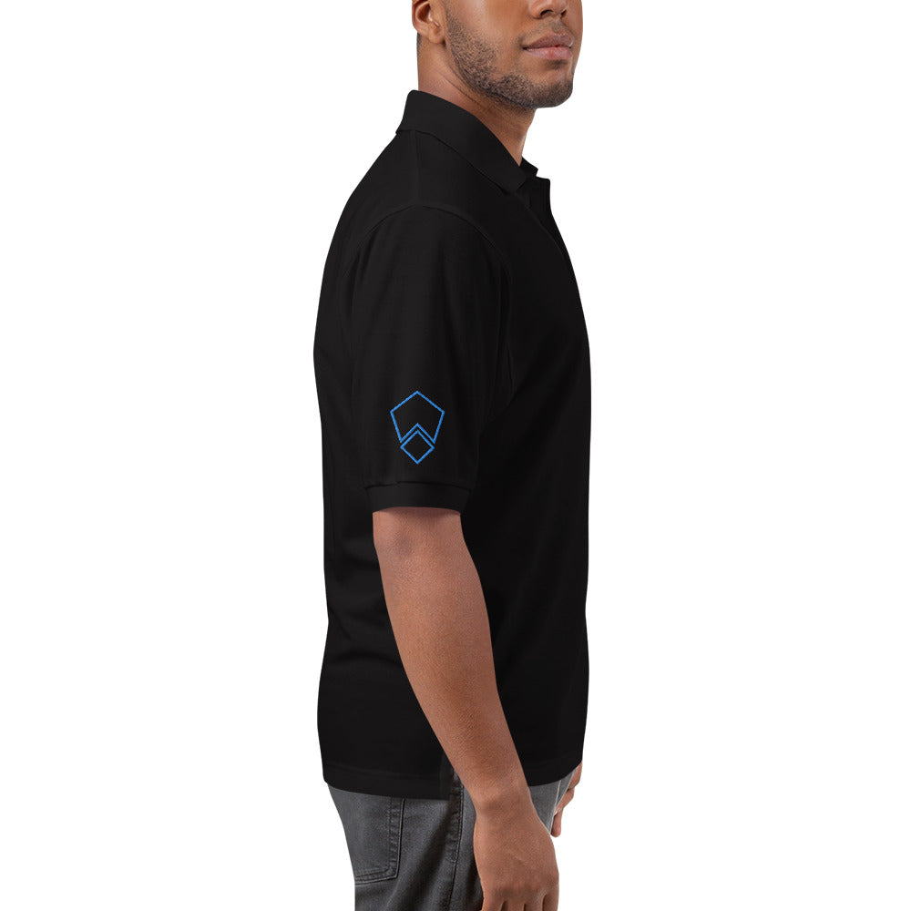 Men's Premium Polo in Black And White