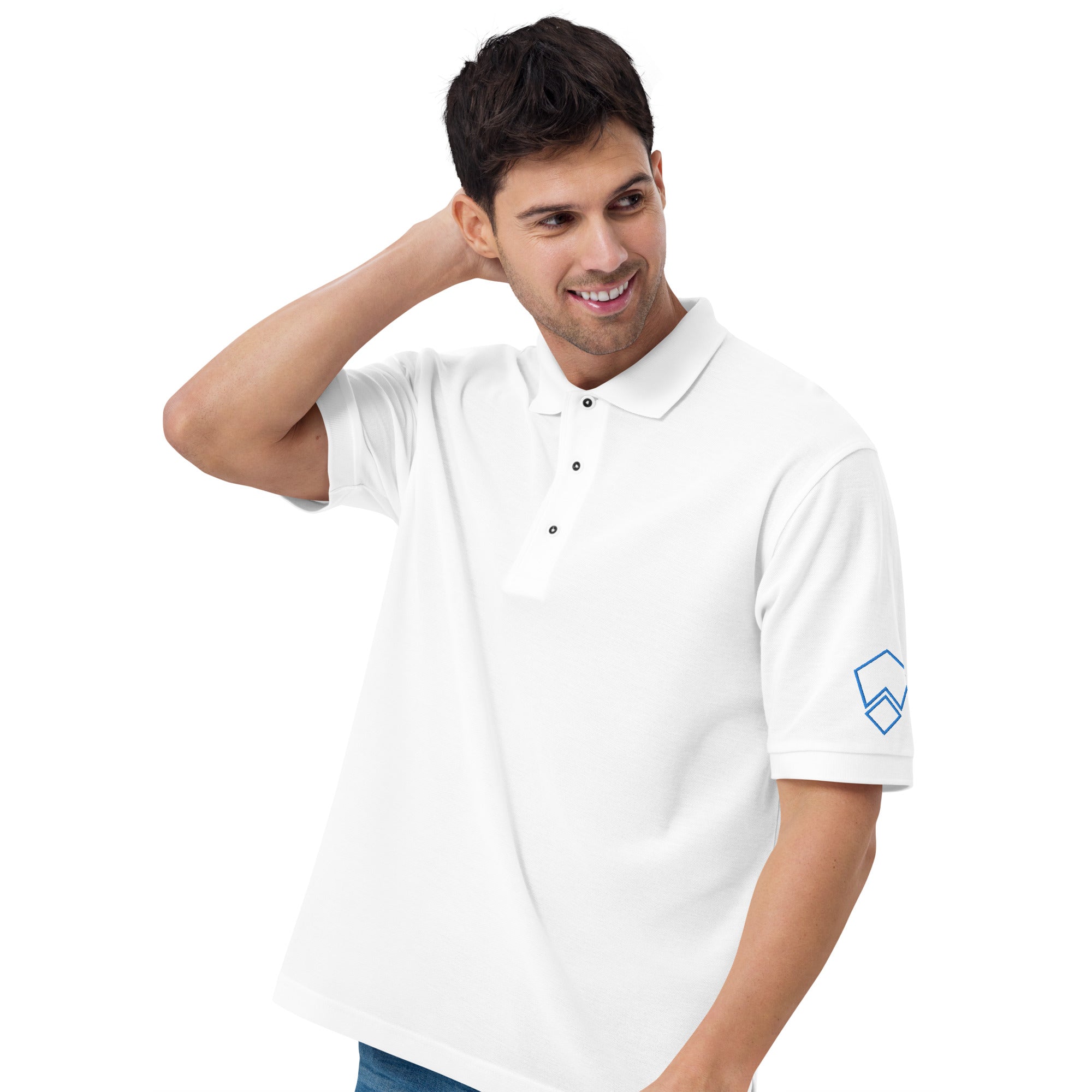 Men's Premium Polo in Black And White