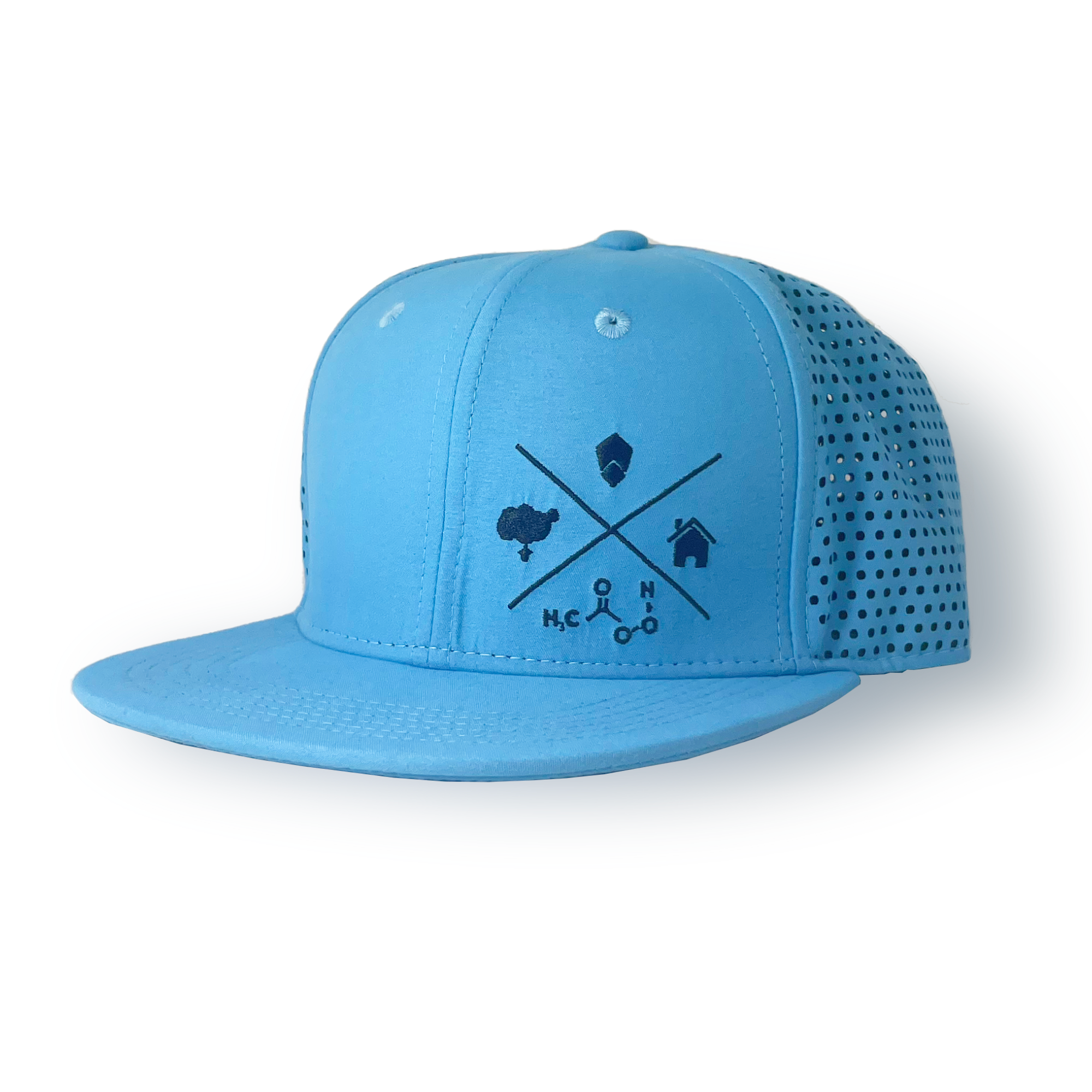 HAT Blue Secondary Logo flat brim