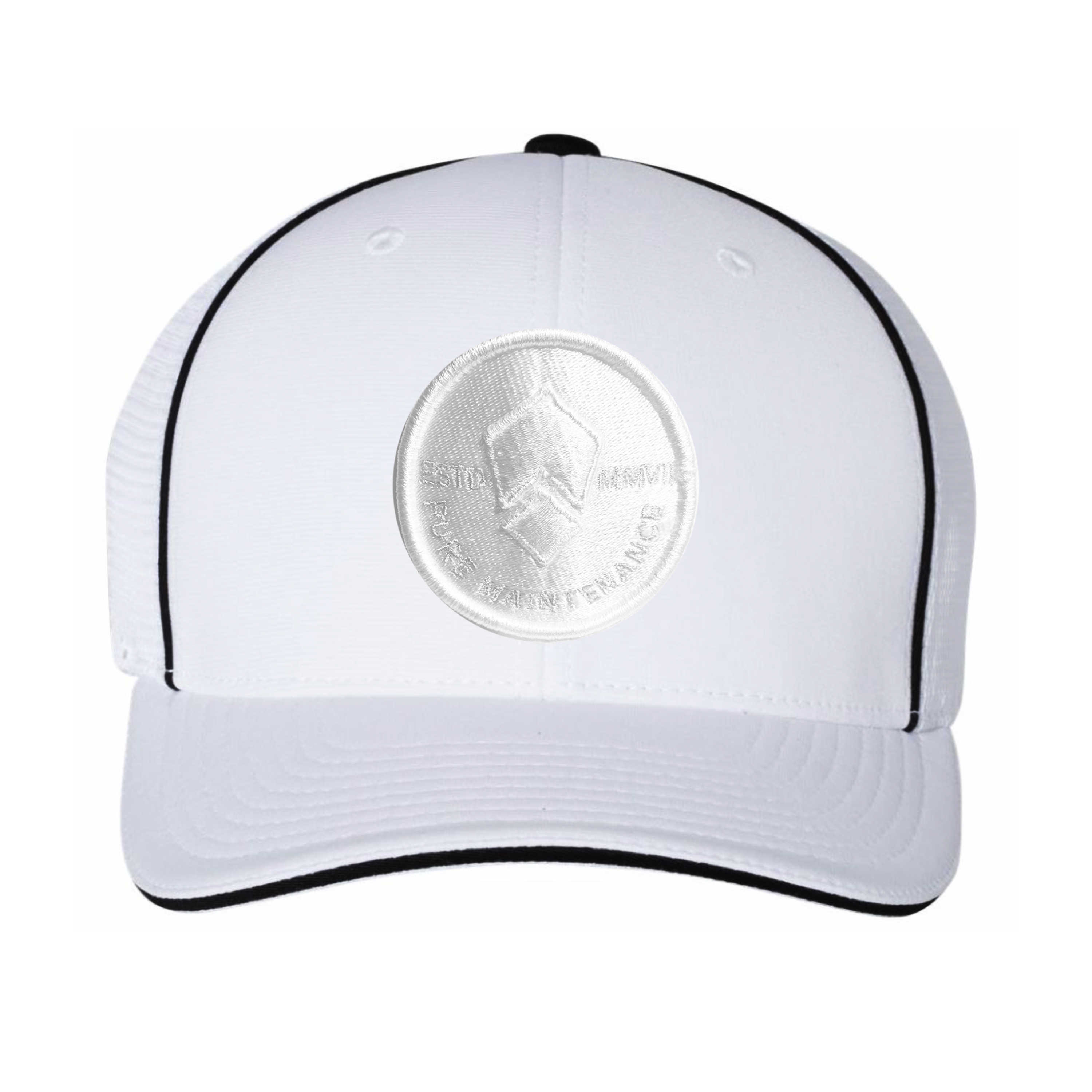 White Hat with Black Trim
