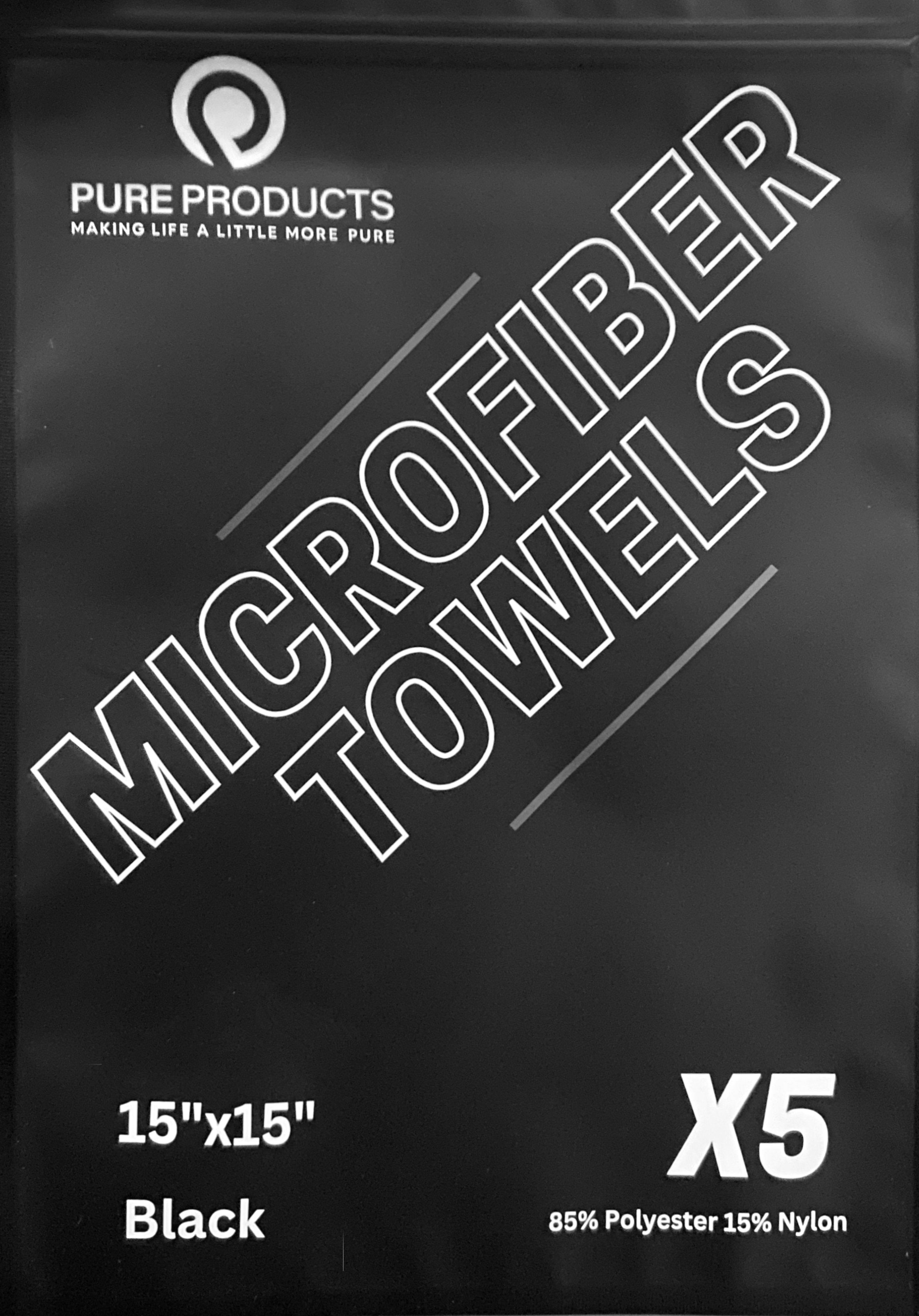 MicroFiber Towels - Set of 5 - 15" x 15"