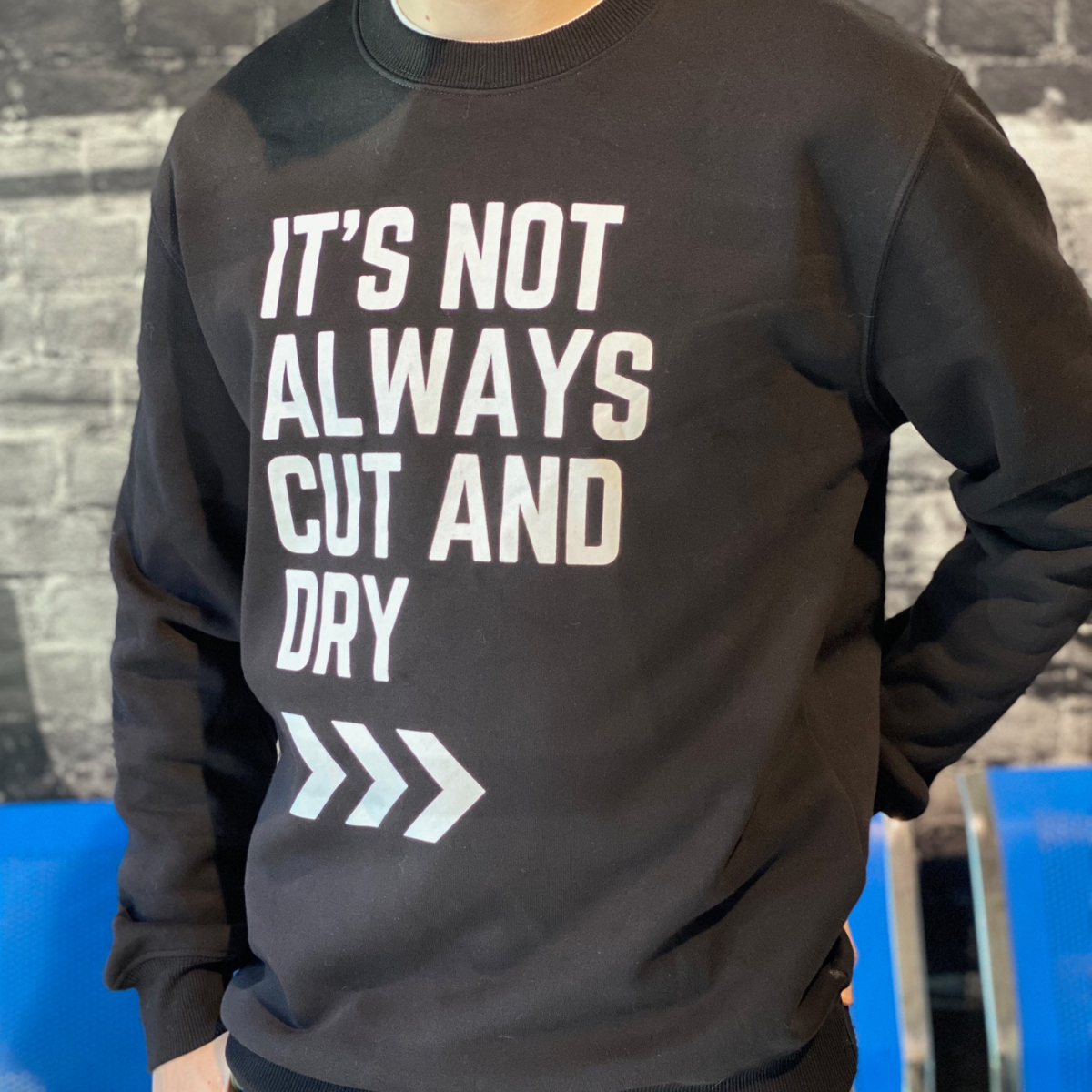 PM Black sweatshirt - Cut and Dry