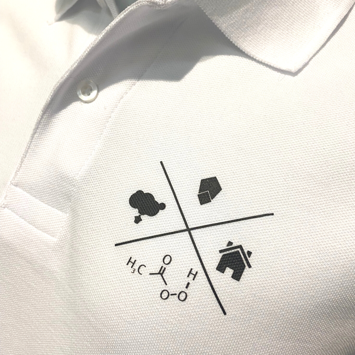 PM Polo shirt - White - Uni-logo