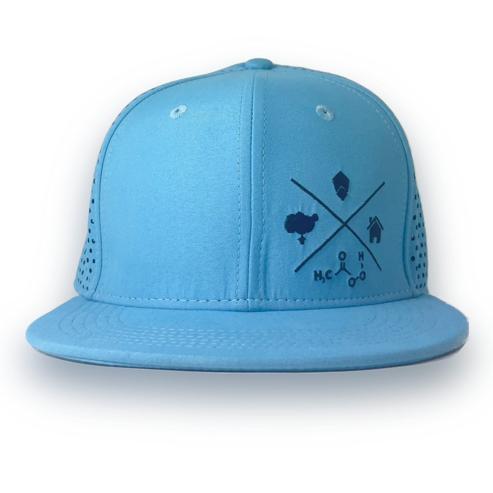 HAT Blue Secondary Logo flat brim